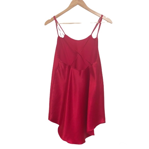 Vintage La Senza Satin Slip Dress Red Size Large - Picture 2 of 8